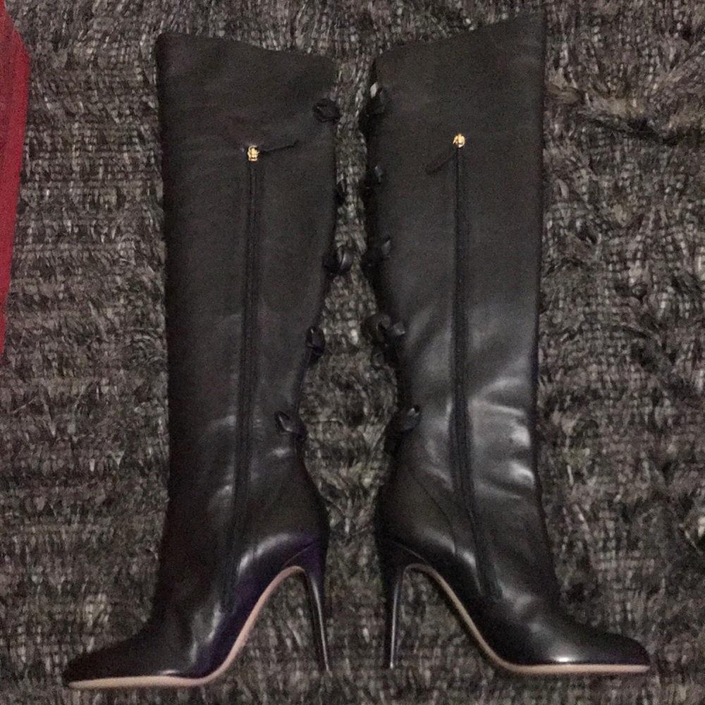 ❤️ VALENTINO black over the knee boots with bows❤️